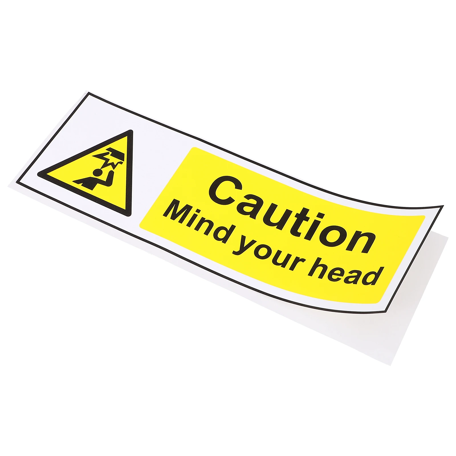 Watch Your Head Warning Sign Adhesive Durable PVC Caution Decal for Workplace Factory Equipment Safety Warning Sticker