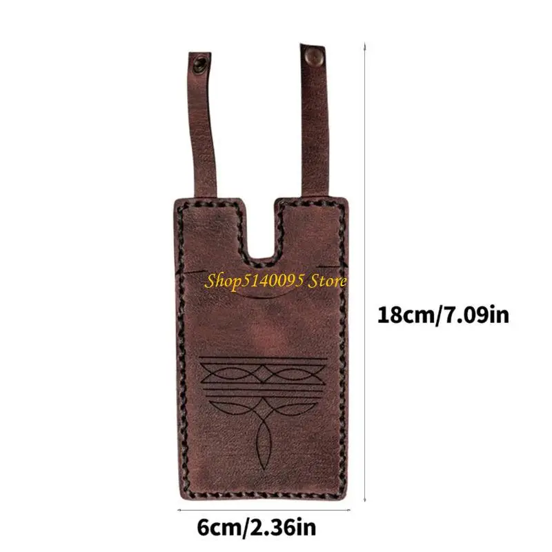 DXAE Handmade Boot Wallet Western Boot Wallet With Closure Strap Leather Boot Wallet Card Organiser Pouches for Women