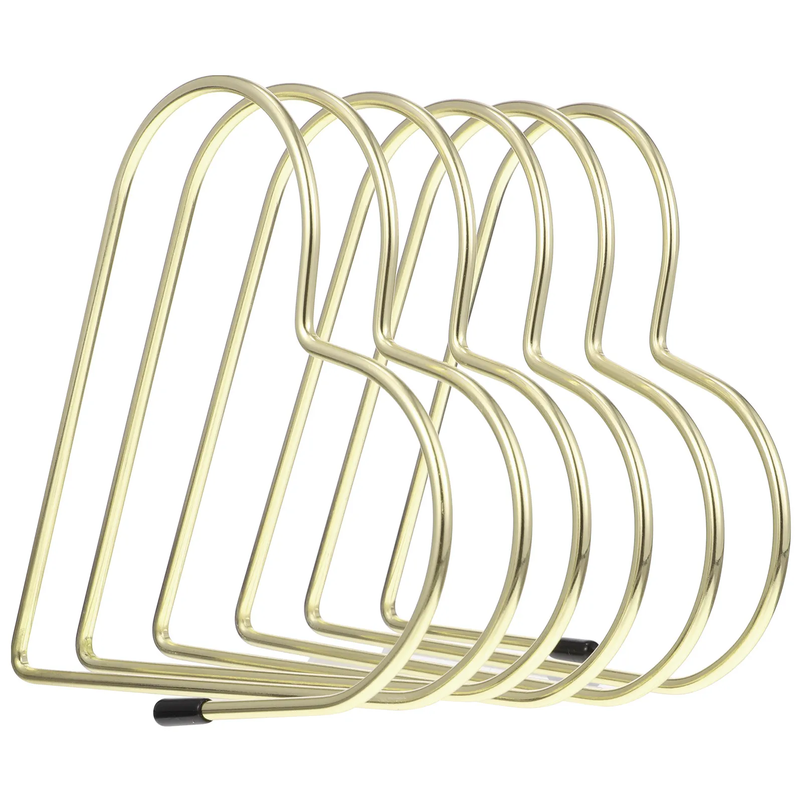Delicate Heart-Shaped Desktop Bookend Iron Book Holder for Home Office Book Organizer Desktop Bookend Home Accessory
