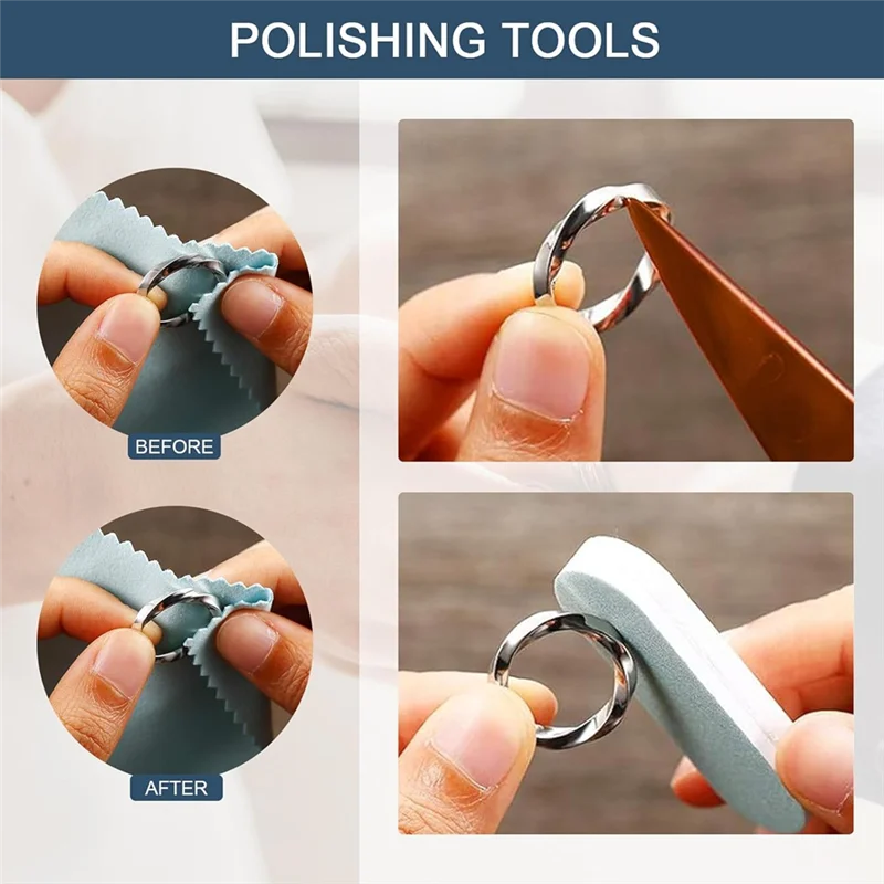 

FAST-15 Piece Ring Mandrel Set Ring Making Kit Withplastic Ring Sizer, Ring Making Tool