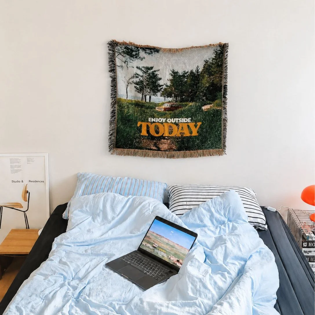 INS Blogger Style 'Slow down You Are Doing Fine' European American Inspirational Healing Tapestry for Bedroom Decorative Wall Ar
