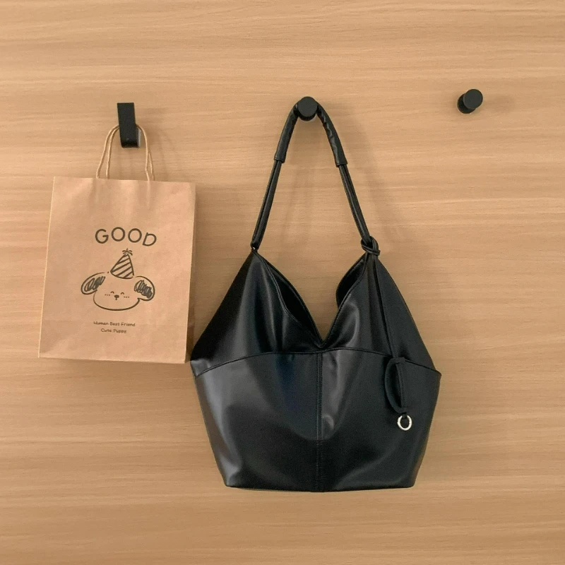 

New Casual and Versatile Top Handle Bag Women Large Capacity Fashion Shoulder Bag Soft Leather Texture and Simple Commuter Bag