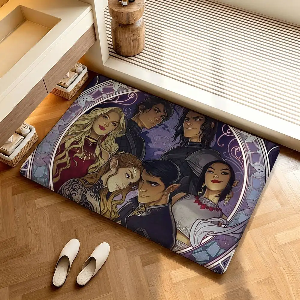 Acotar Court M-Mist And Fury  Shower Room Absorbent Small Floor Mat Soft Comfortable Decorative Foot Mat