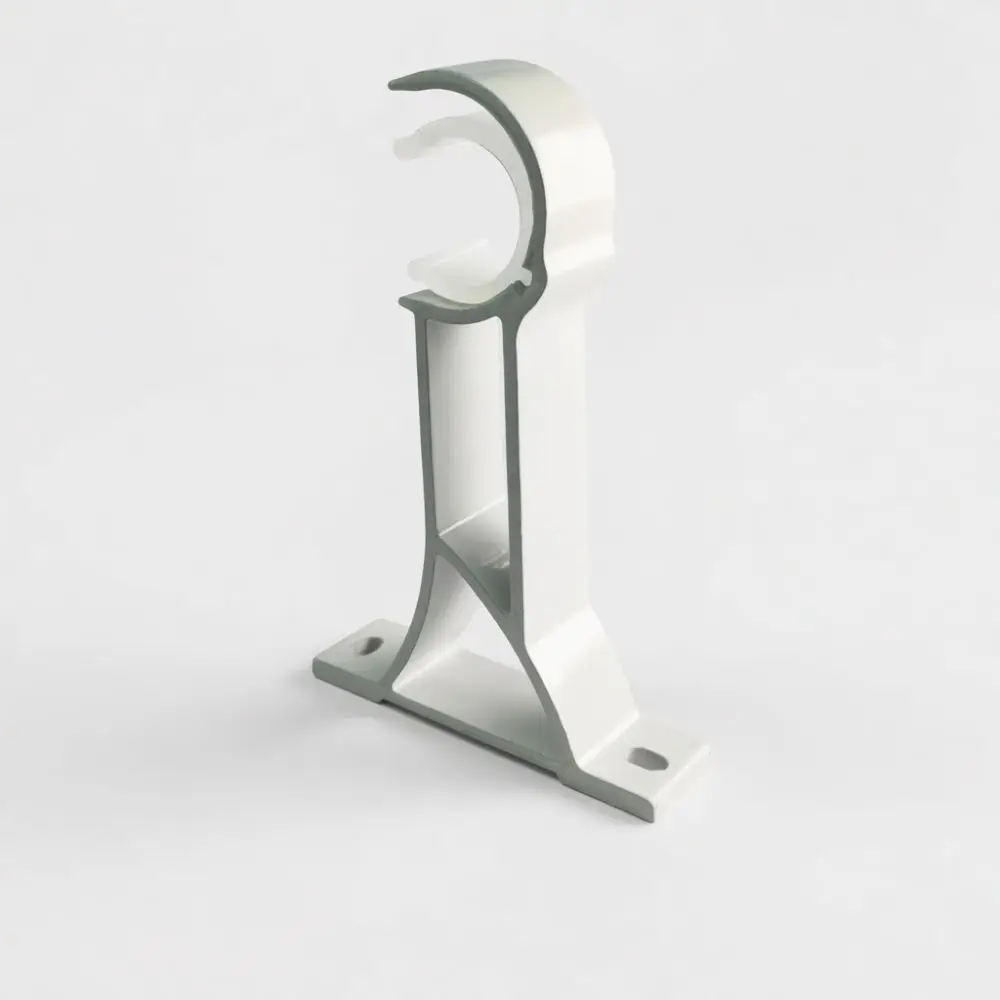 Modern Aluminum Curtain Rod Base Support Wall Mounted Ceiling Bracket For Roman Pole Window Treatment Hardware Kit