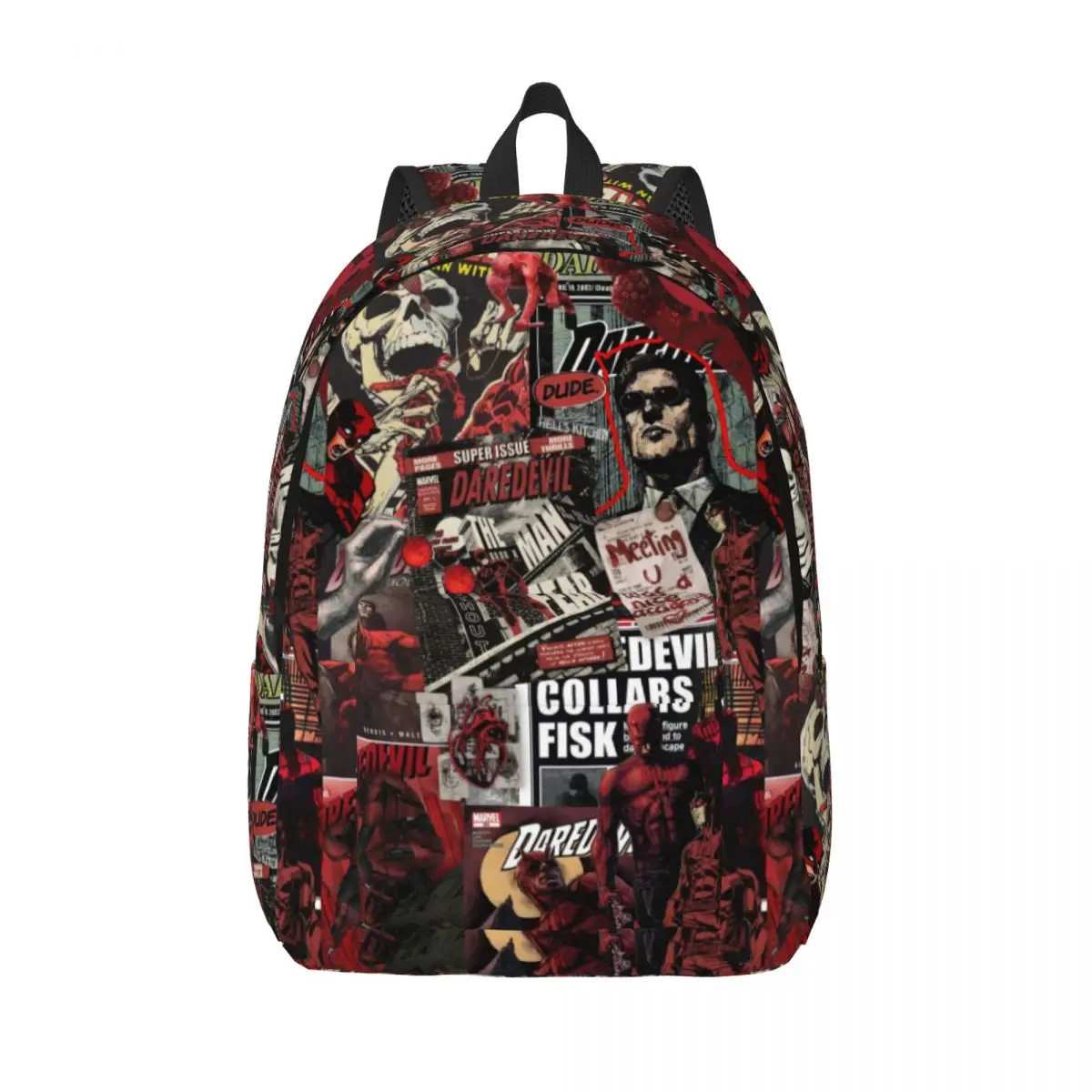 

Custom Daredevil Canvas Backpack for Women Men School College Students Bookbag Fits 15 Inch Laptop Comics Anime Bags