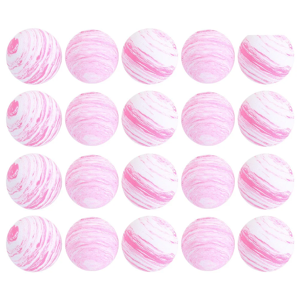 20pcs Creative Pet Ball Interesting EVA Puppy Toy Ball Bouncy Ball Funny Cat Playing Toy for Outdoor Indoor (Black)