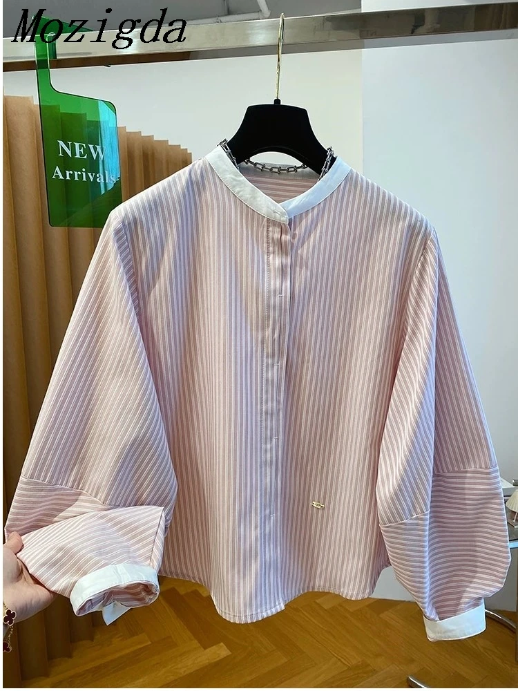

Casual Loose Blouse Elegant Women Shirt Fashion Korean Long Sleeve Blouse 2024 Spring Round Neck Tops