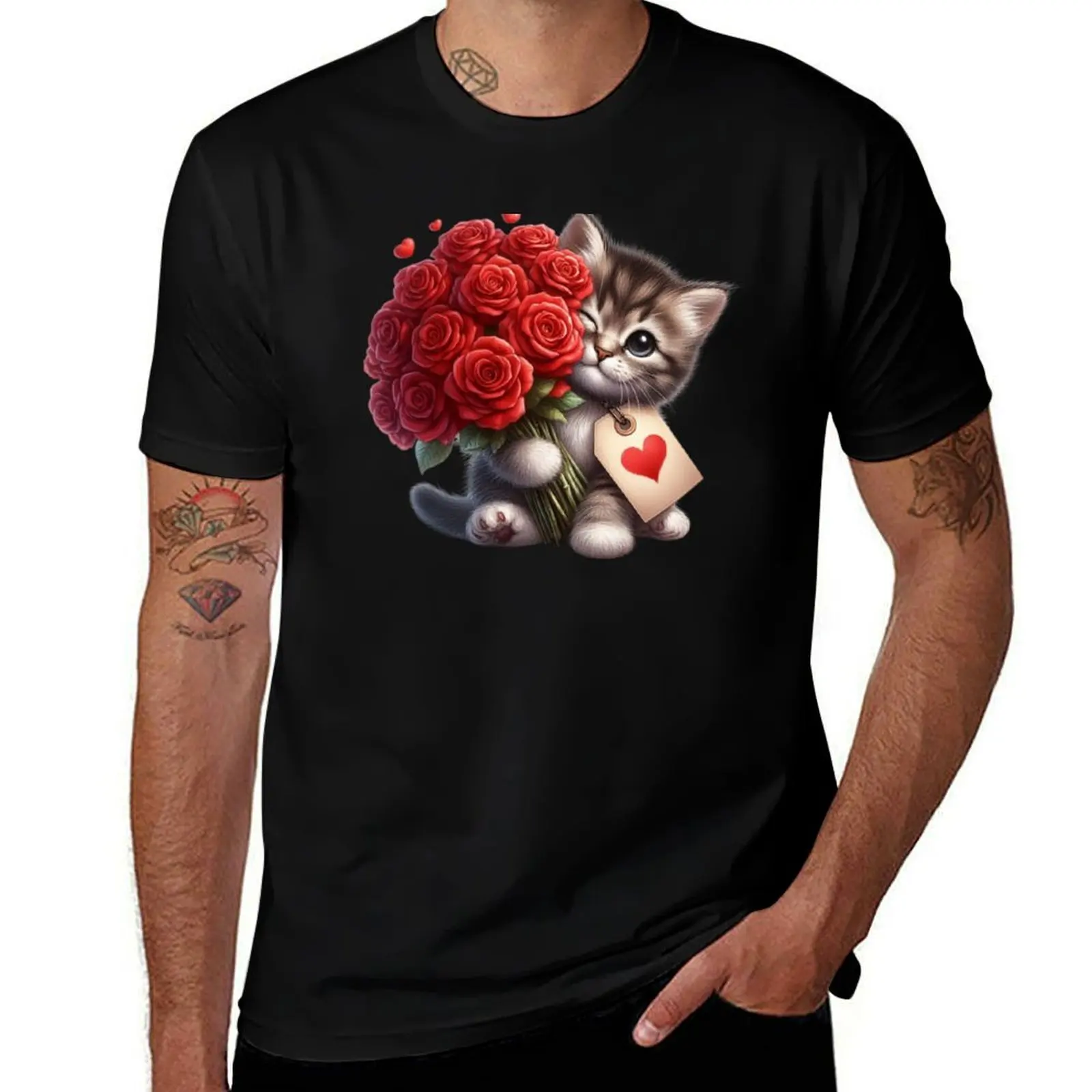 

Cute Cat's loving expression! T-Shirt funny t shirts cotton printed t shirts for man T-Shirt