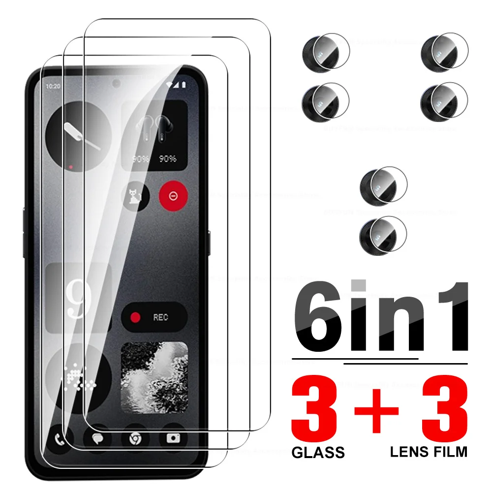 6in1 Protective Glass Case For Nothing CMF Phone 1 Tempered Glass NothingCMFPhone1 CMFPhone 1 Screen Lens Camera Protector Films