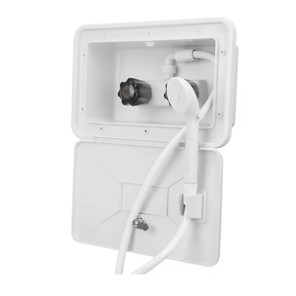 

RV Exterior Shower Box Quick Connect Faucet Hose & Sprayer For Motorhome Boat Accessories