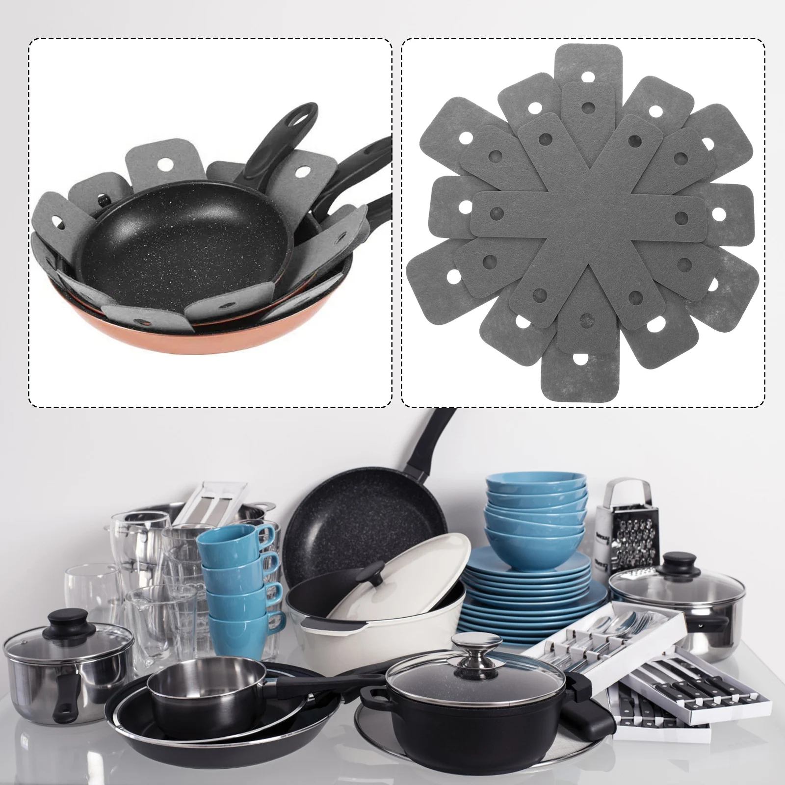 

12Pcs Heat Resistant Pot Protectors Thick Absorbent Coasters Kitchen Mats