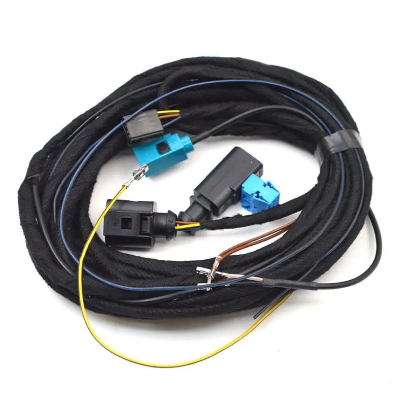 HOT-For VW Golf 7 2015-2018 MK7 PASSAT B8 POLO Compatible Flip Logo Rear View Camera Reversing Camera Cable Harness 5GG 827 469 view 2
