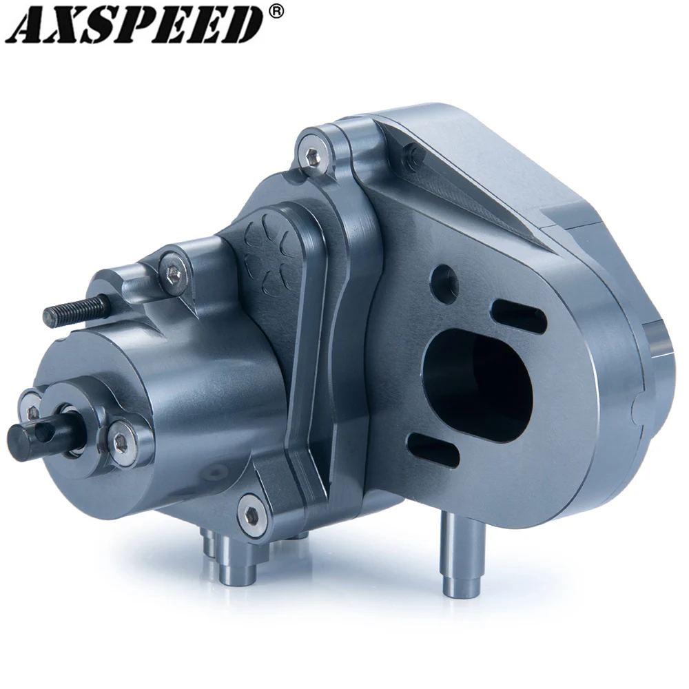 AXSPEED RC Car Dig Transmission Box Metal Complete Gearbox Dig Gear for 1/10 RC Crawler Axial SCX10 II AXI03004 Capra Parts