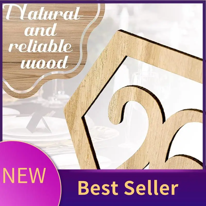 

1-40 Wedding Wooden Table Number Sign Wooden Bar Cafe Number Table Sign Seat Number Plate Wedding Party Decoration Easy Install