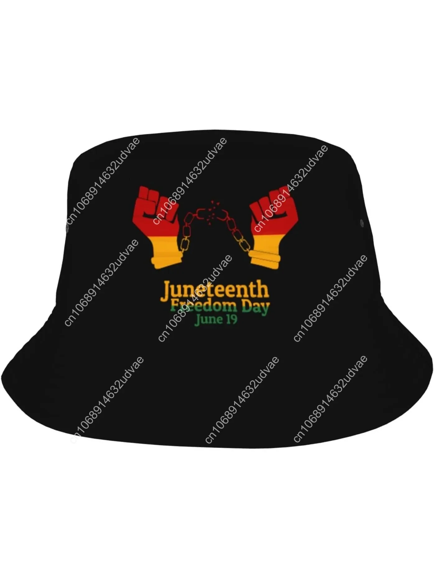 

Happy Juneteenth Day Freedom 1865 Bucket Hat Casual Fisherman Cap for Summer Unisex Sun Hat