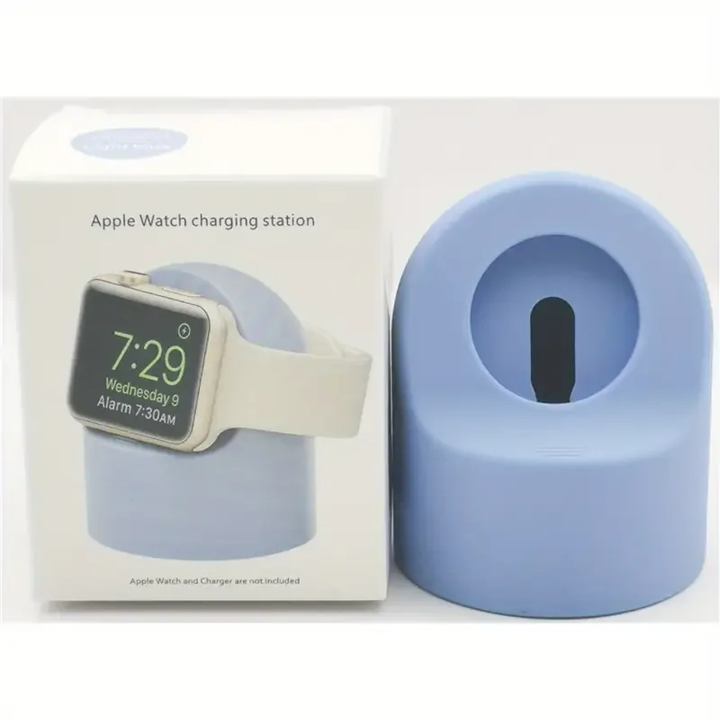 For Apple Watch Series 11 10 9 8 7 6 5 SE Ultra 3 2 1 Charger Dock Station Silicone Bracket Iwatch Cable Holder Charger Stand image 2