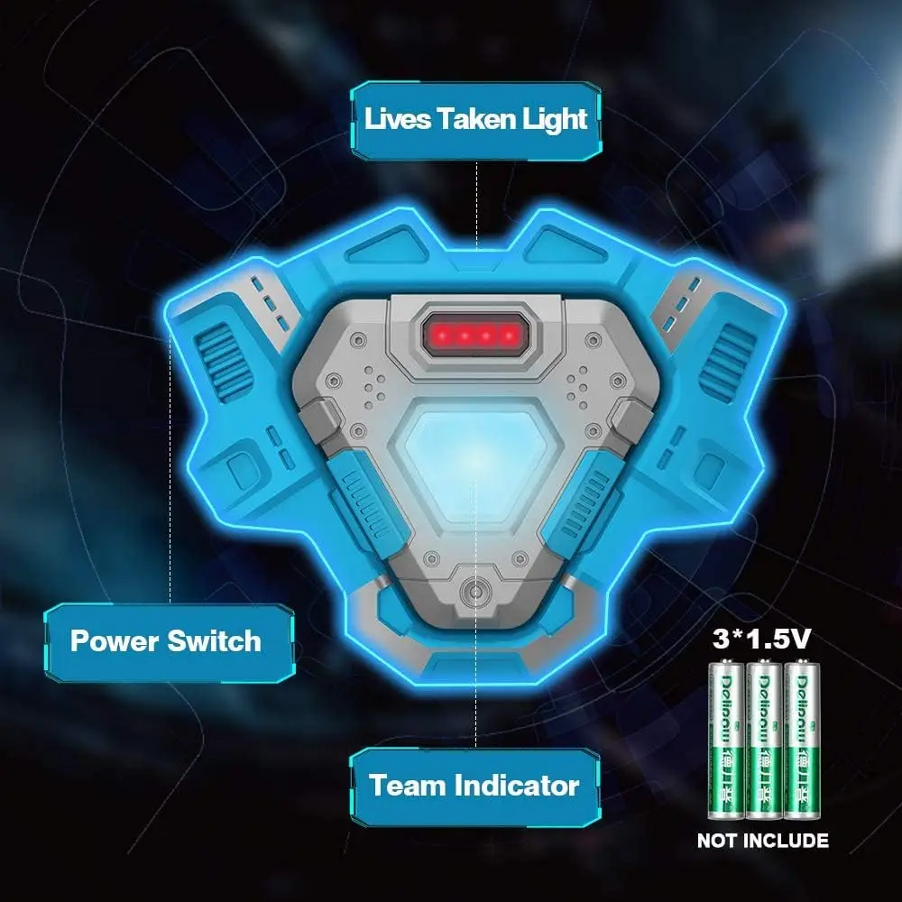 VATOS Gra laserowa na podczerwień z kamizelkami x4 Wielofunkcyjna gra laserowa do strzelania w pomieszczeniach i na zewnątrz dla dzieci Nastolatki