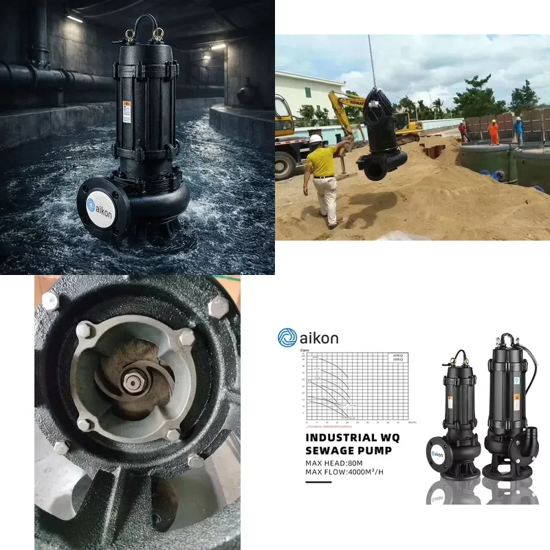 Bomba Sumergible de Acero Inoxidable de 22Kw para Drenaje de Aguas Residuales Industriales