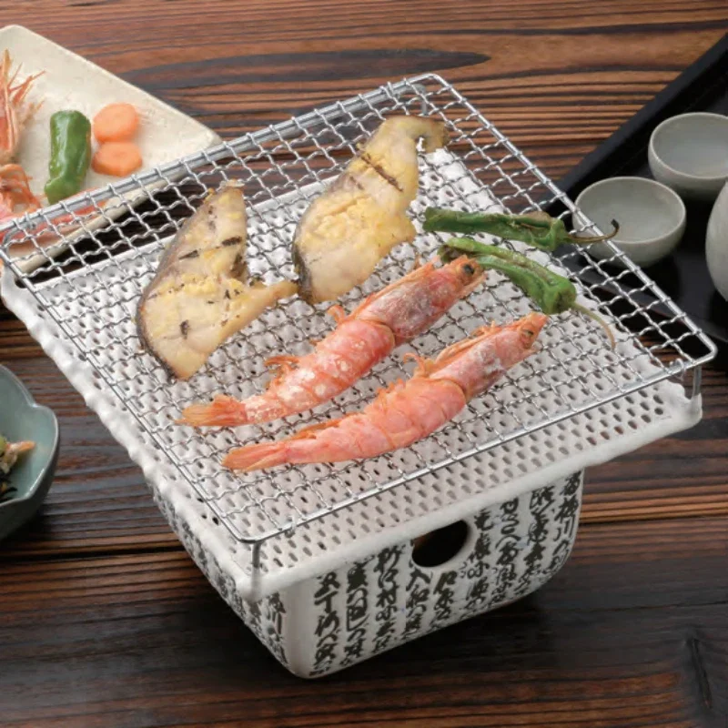 Japan Imported Ceramic Grill Direct Fire Japanese Toaster Toast Grill for Gas Stove Grilled Fish Rack