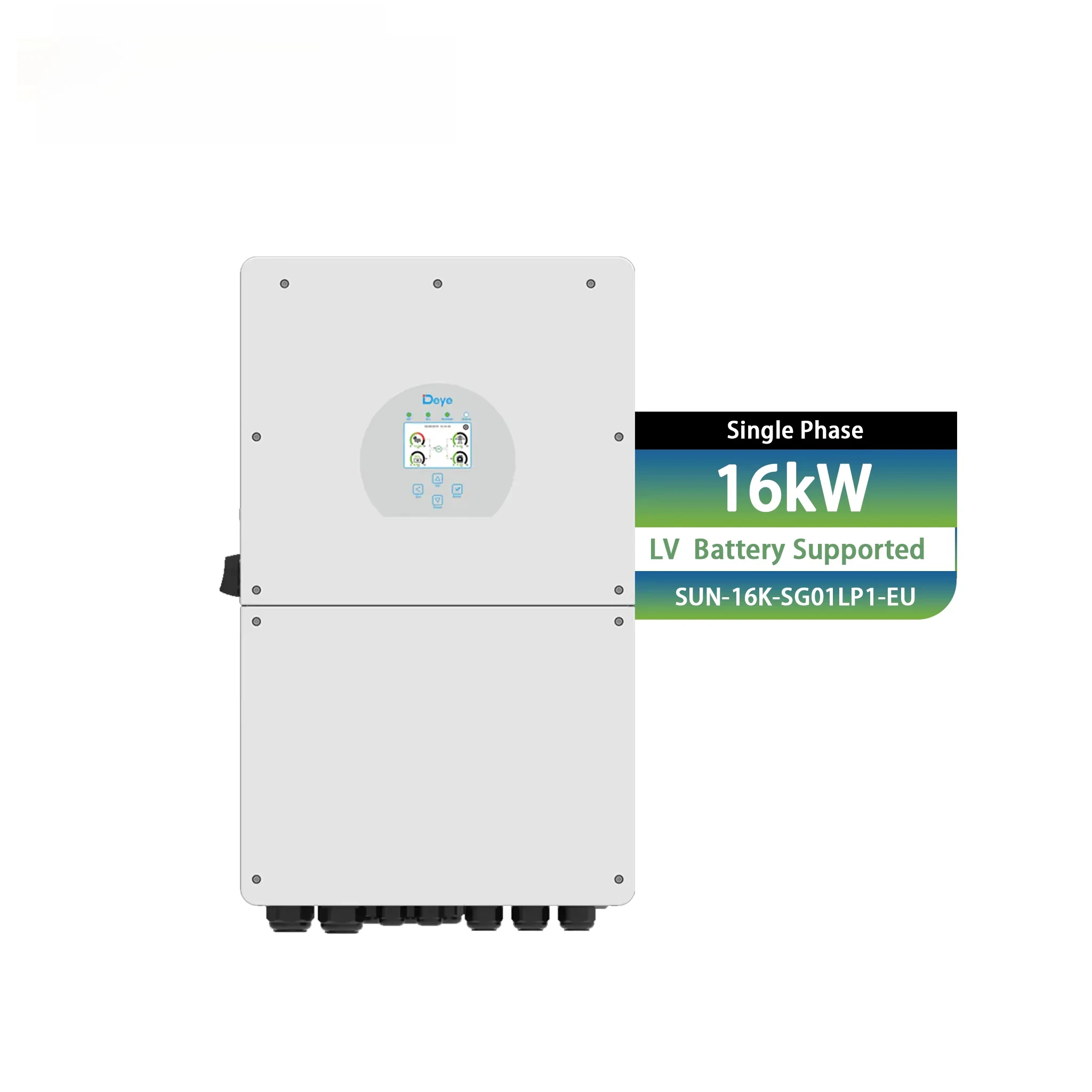 For Deye 16kW Single Phase Hybrid Solar Inverter for Large Villas and SOHO Backup Power Solutions with EU SUN-16K-SG01LP1-EU
