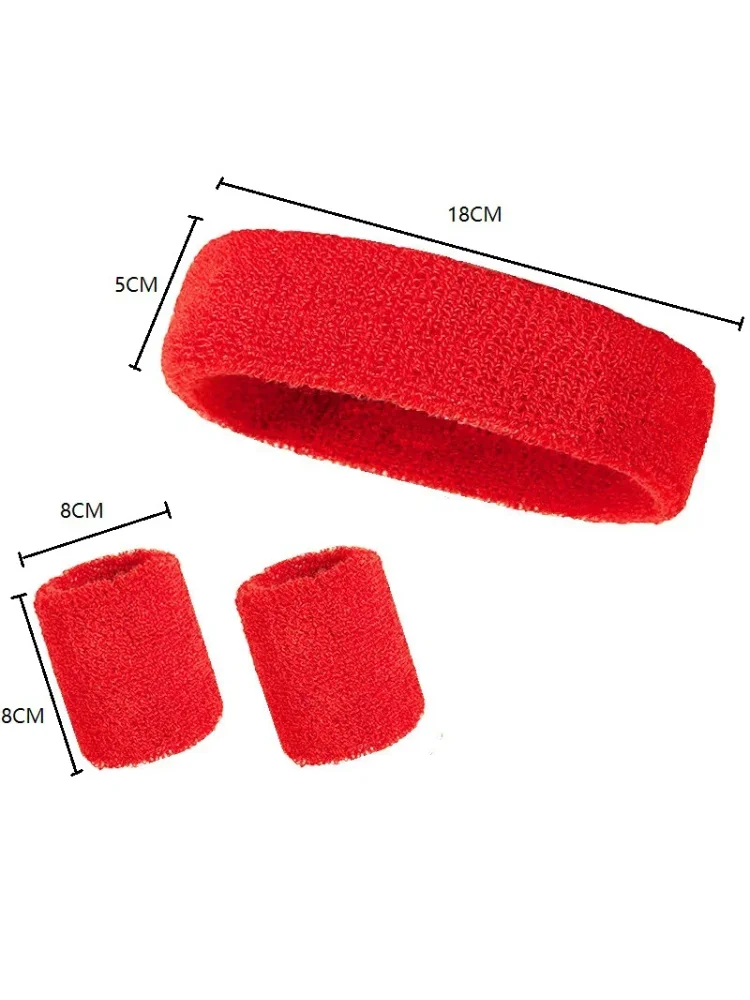 3pcs/set Sports Headband Sweatband Stretch Elastic Outdoor Sport Sweat Headband Wristband Men Women Gym Running Tennis Headwrap