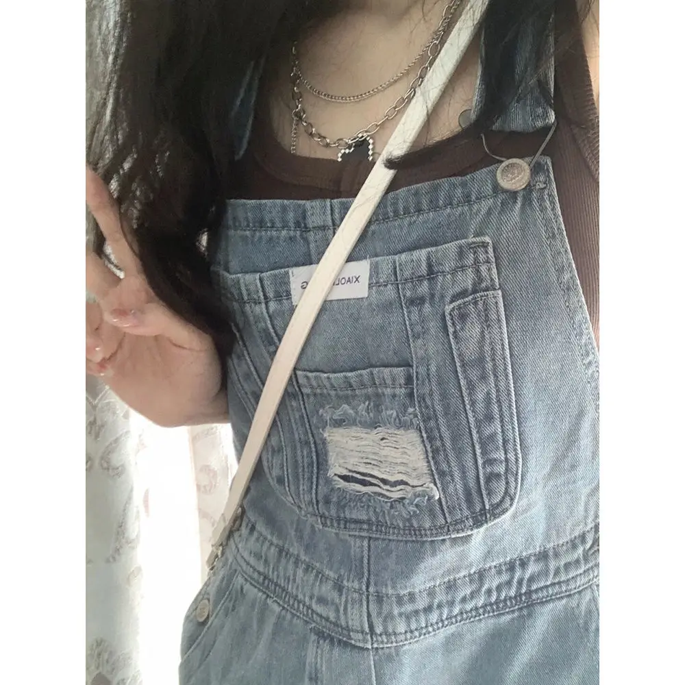 Pagliaccetti da donna Tute corte Strisce candeggiate personalizzate Stile occidentale professionale Navy Viaggio più alto più sottile Graffiti Staple