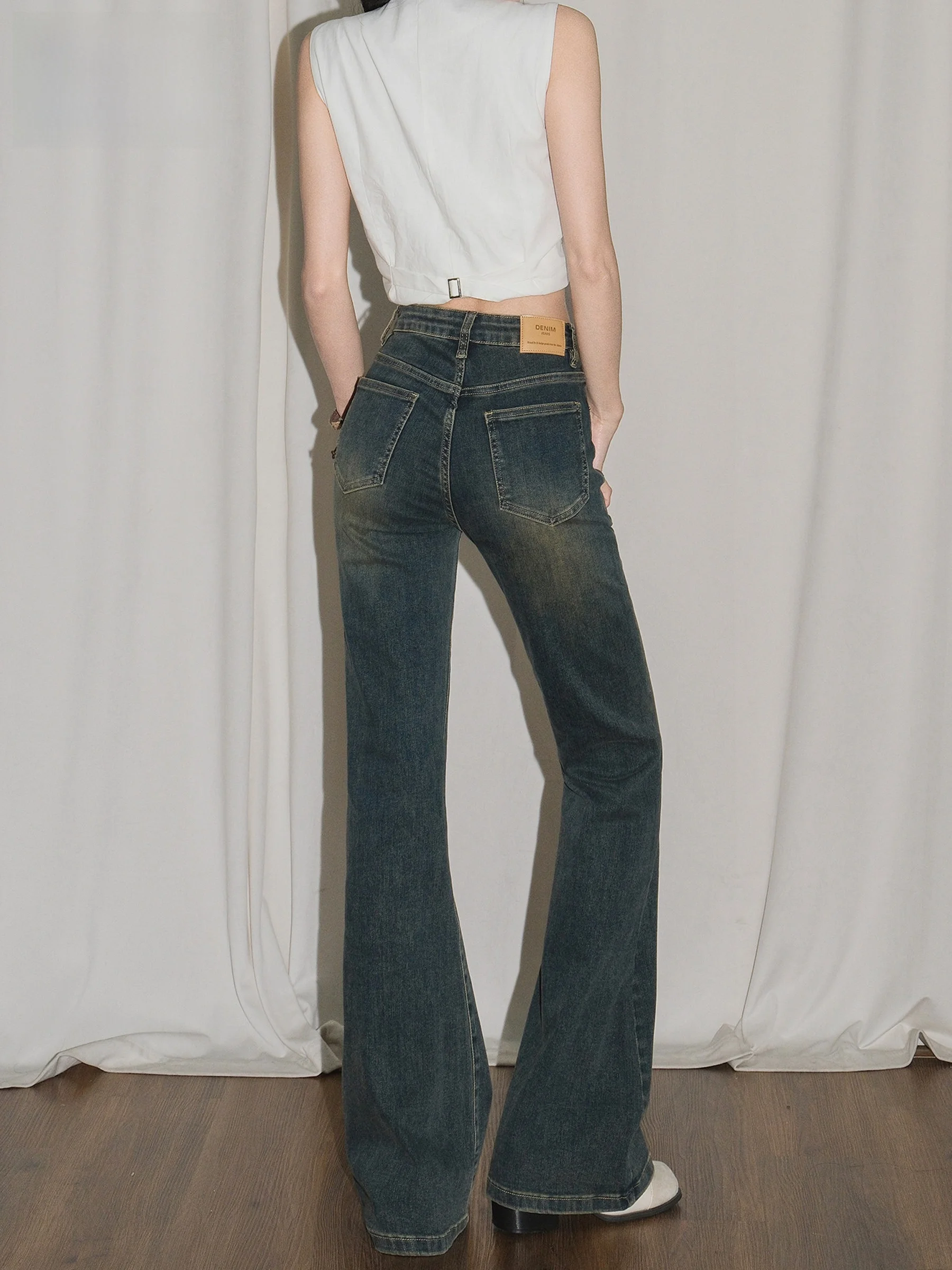 

Свободные широкие джинсы в американском стиле, синие, женские, с высокой талией, повседневные, весенне-летние, модные, стройнящие брюки