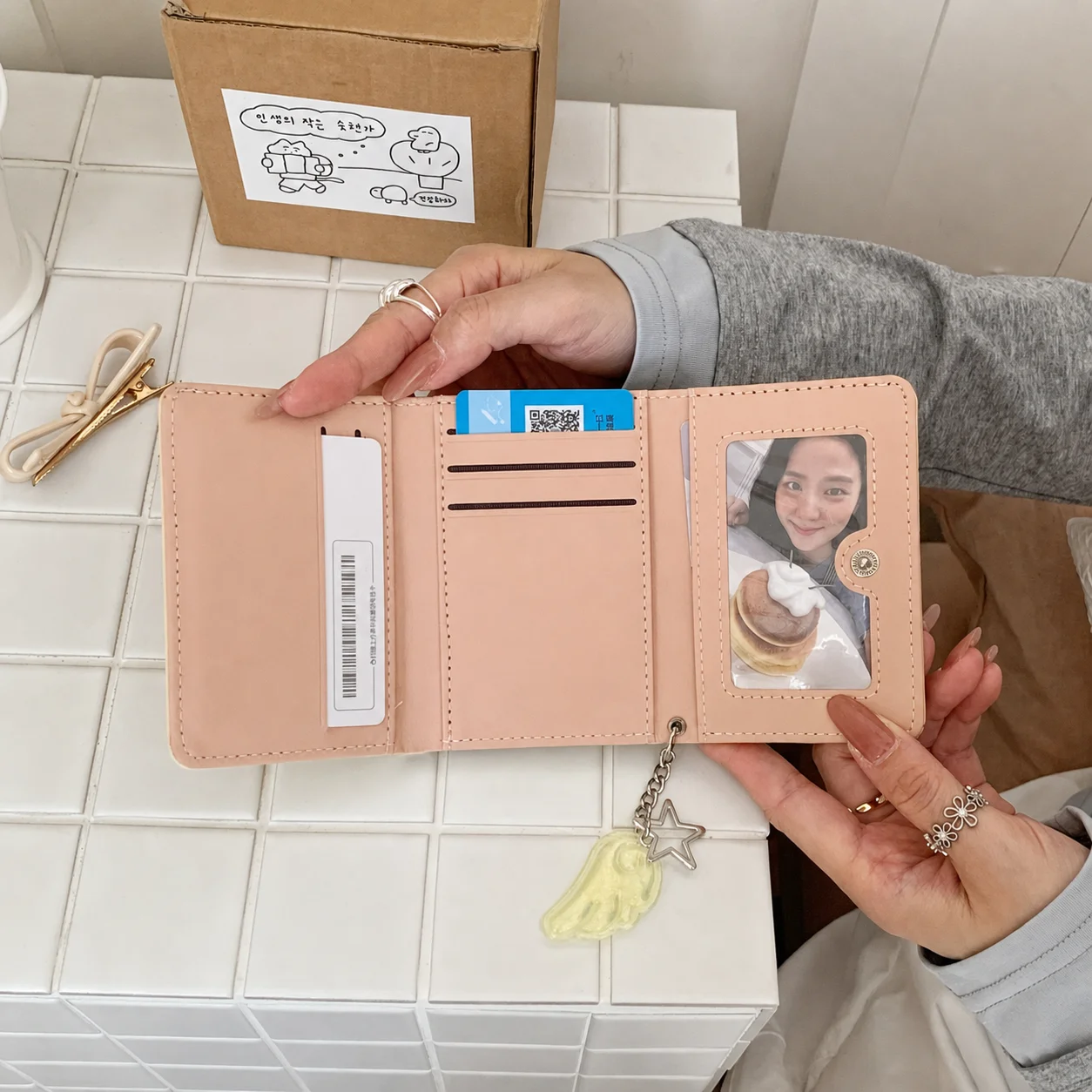 Mini Purse Wear-Resistant Card Holder Trifold Card Wallet Ultra-Light Women'S Mini Wallet For Daily Outings Cards Storage