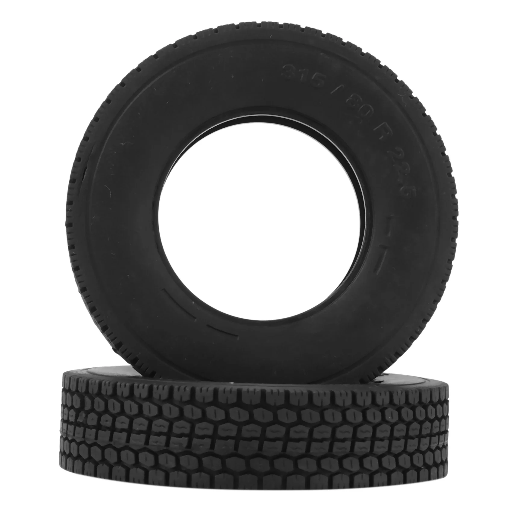 

WOWFU-4Pcs 1.55 Rubber Wheel Tires Tyre For Tamiya 1/14 RC Trailer Tractor Truck Upgrade Parts