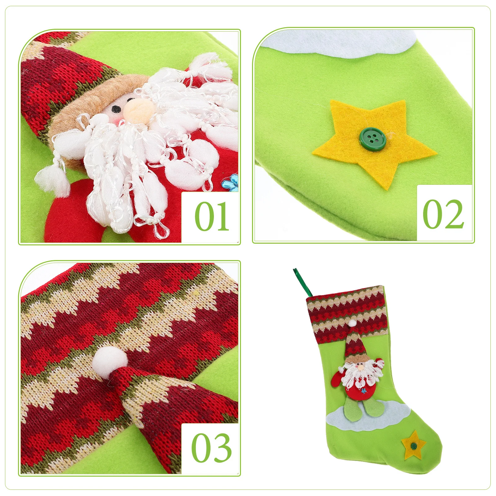 

Christmas Stockings Decorative Xmas Sock Candy Gift Bag Hanging Decor Xmas Tree Pendant Festival Supplies Christmas