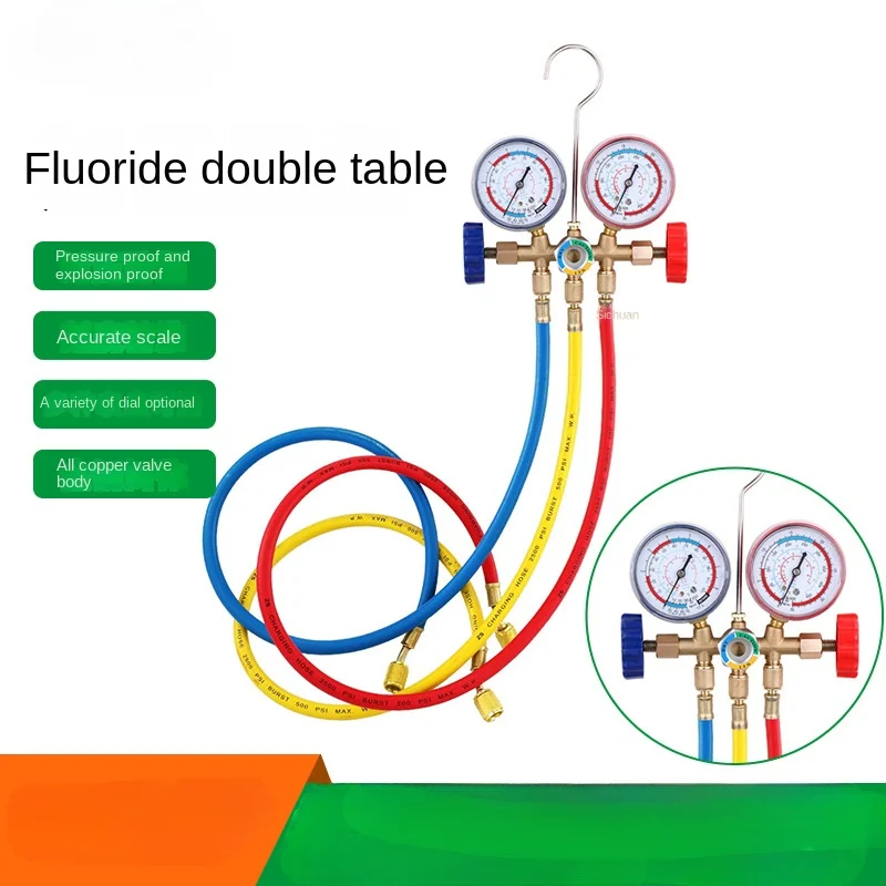 Automotive Air Conditioner Filling Equipment Pressure Pressure Explosion-proof Refrigerant Double Table Valve Tool Set