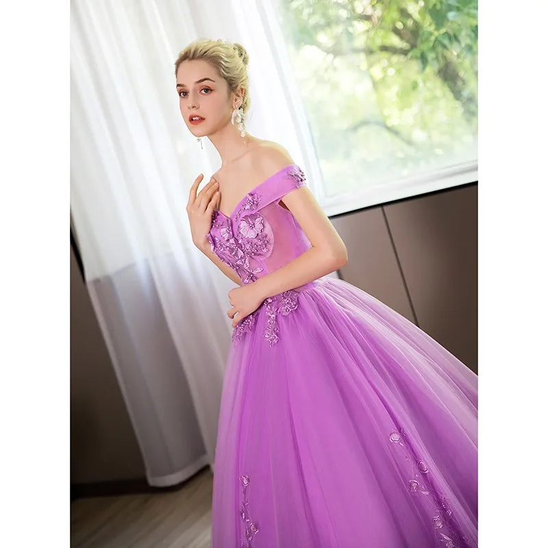 Vestidos de quinceañera con apliques de hombros descubiertos, vestido de baile de Color caramelo, vestidos de graduación de talla grande, moda dulce