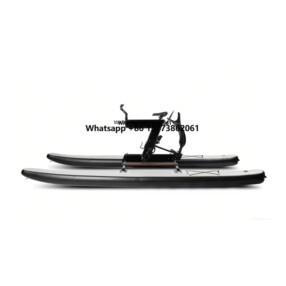 

Высокопрочный надувной аквабайк/лодка из ПВХ 0,9 мм, черный, одноместный, для водных видов спорта