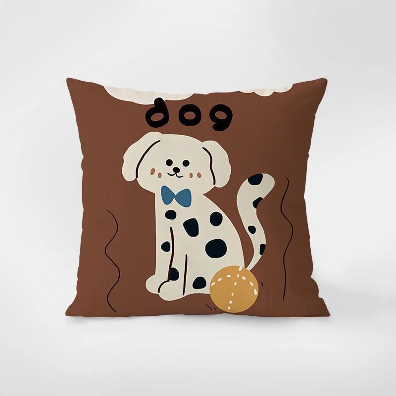 Animal Pattern Throw Pillows Cat Rabbit Dog Elephant Square polyester pillowcase, modern sofa decorative cushion cover