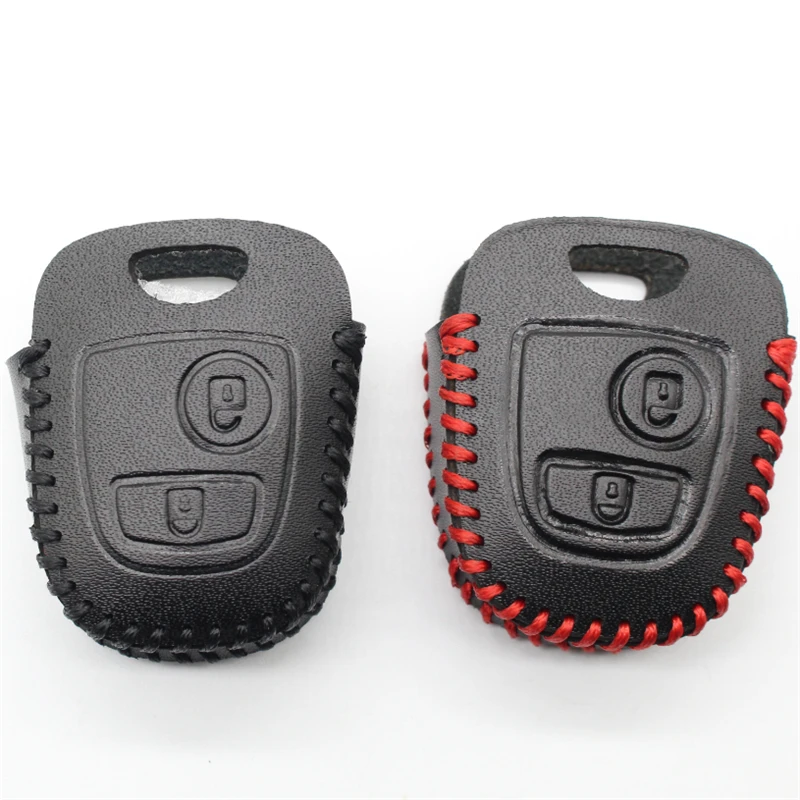 FLYBETTER Genuine Leather Key Case Cover For Peugeot 206/207/306/307/408/406 For Citroen C1/C2/C3/C4/C5/C8/XSARA/Picasso L2196