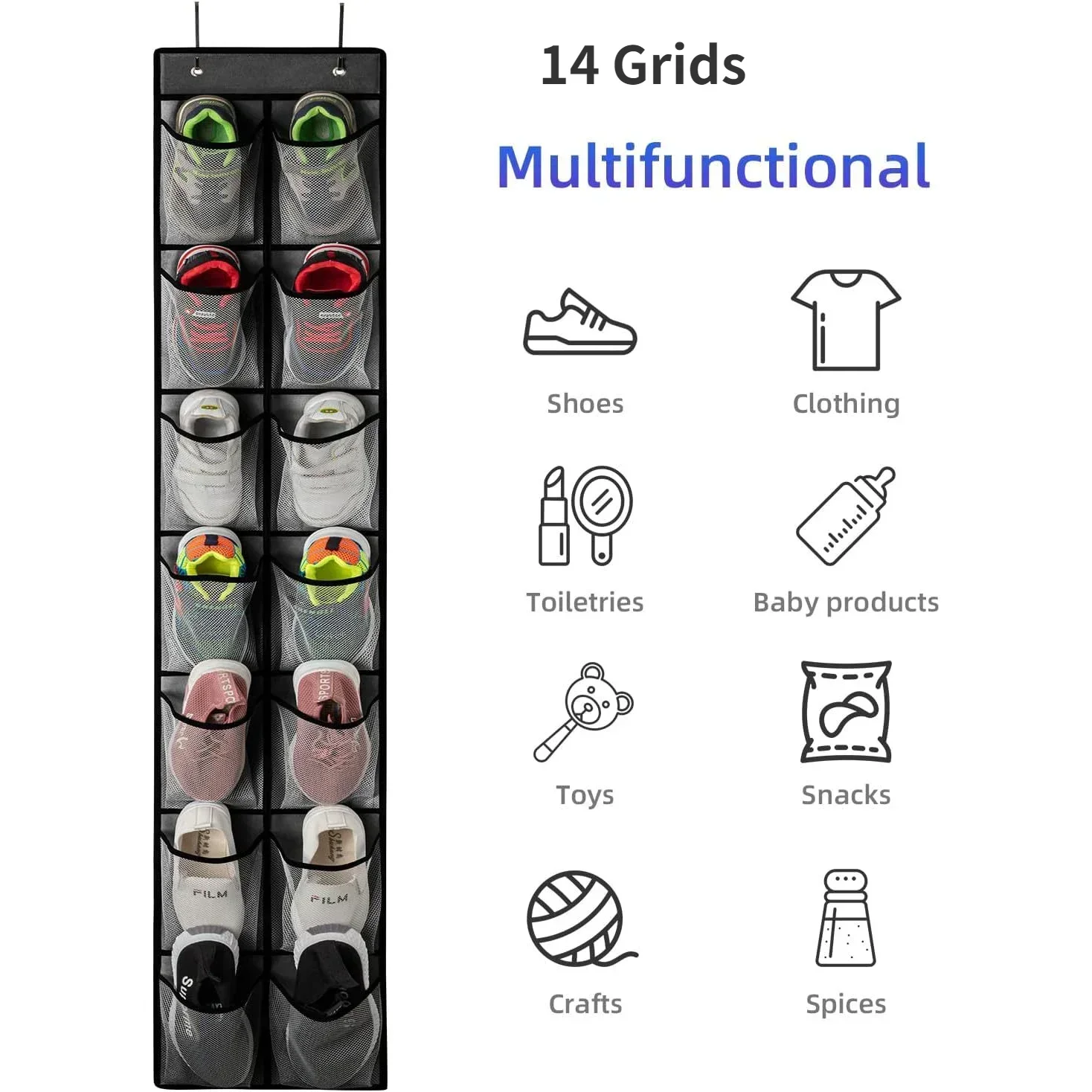 14 Grids Black 1PC