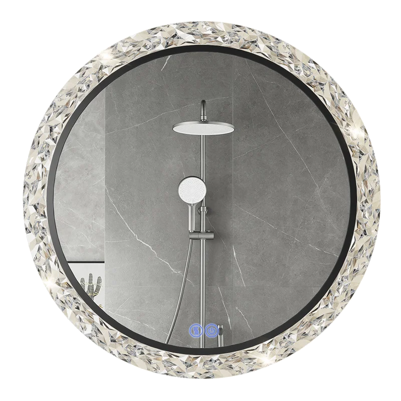 

New, mirror, bath cabinet, makeup, decorative painting, wall lamp.