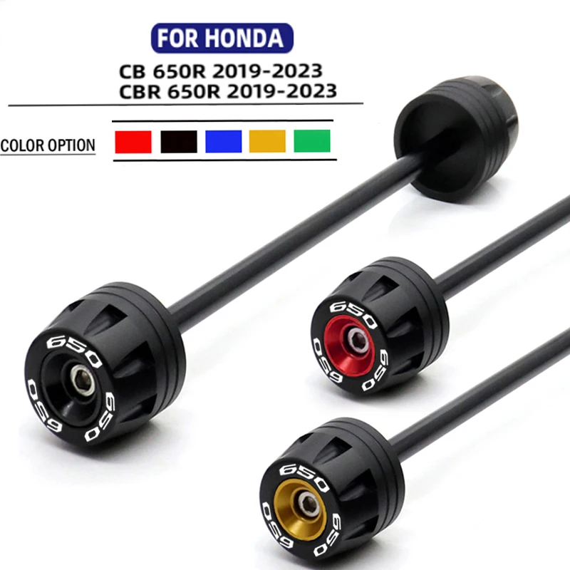 

For HONDA CB650R CBR650R Motorcycle Front Wheel Fork Slider CB CBR 650R 2019-23 Wheel Axle Fork Crash Slider Wheel Hub Protector