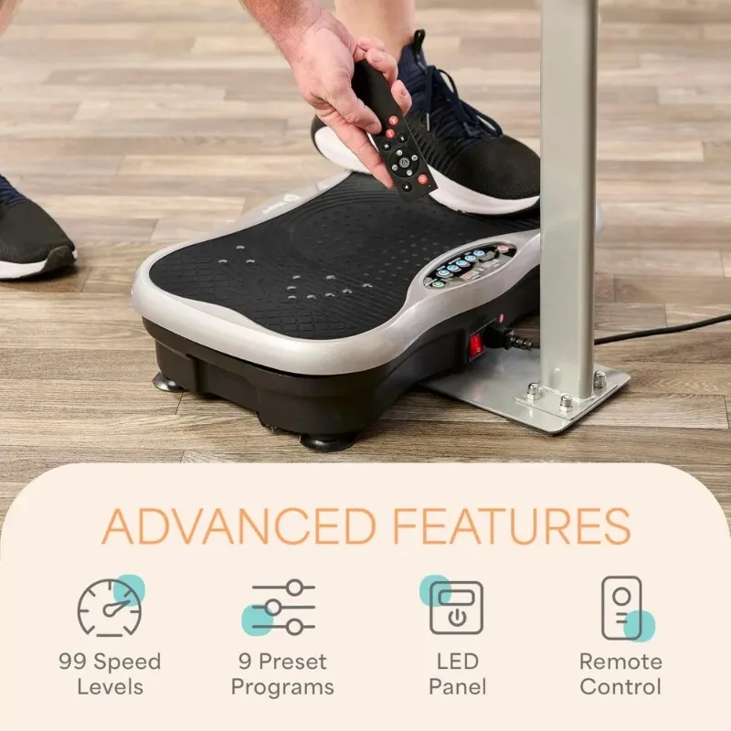 【2026】Lifepro TrimLite Vibration Plate Exercise Machine with Handlebars – Whole Body Vibration Platform for Lymphatic Drainage & view 5