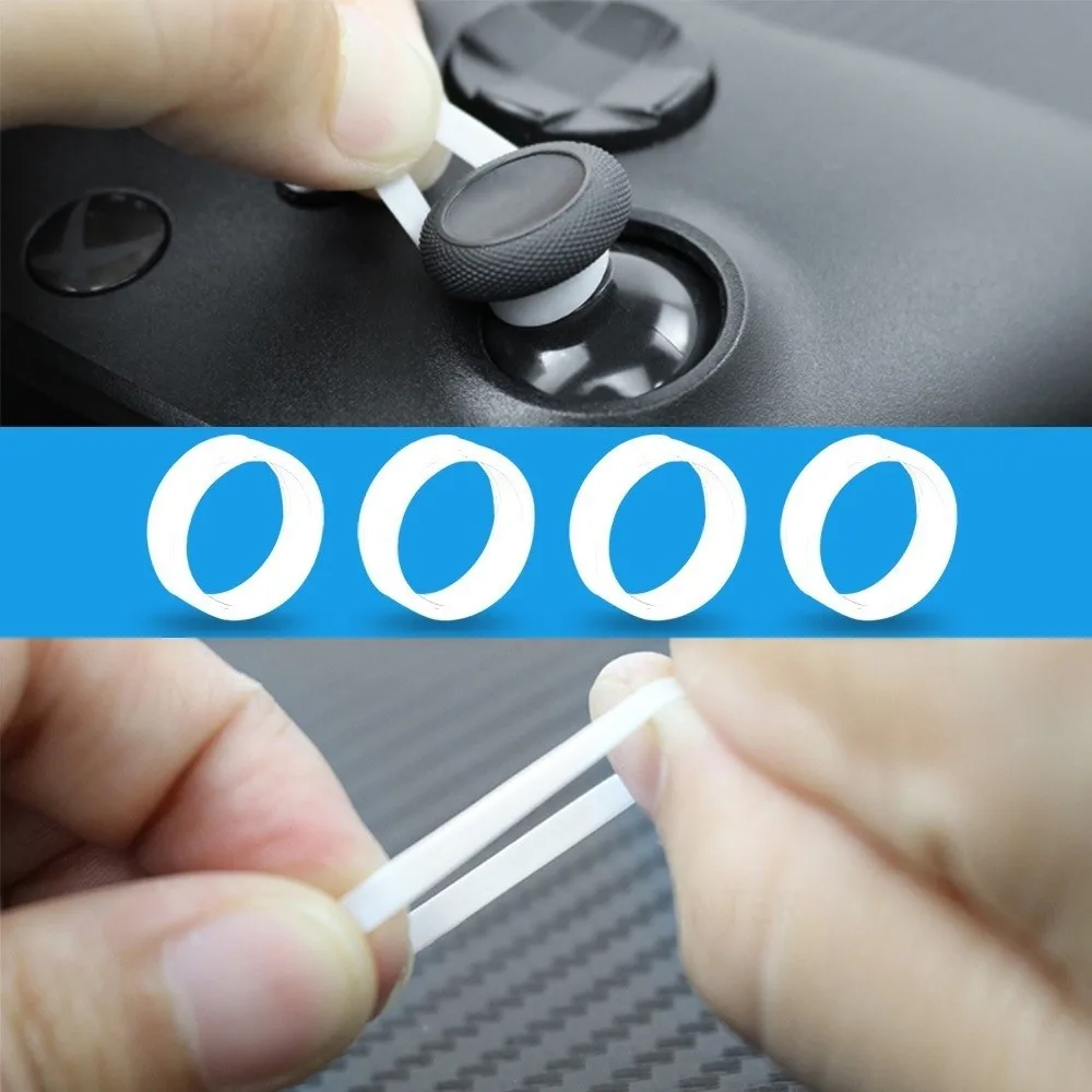 8PCS Transparent Joystick Protection Rings Anti Dust Silicone Material Thumbstick Protectors for PS5 PS4 Pro Xbox VR2 ROG