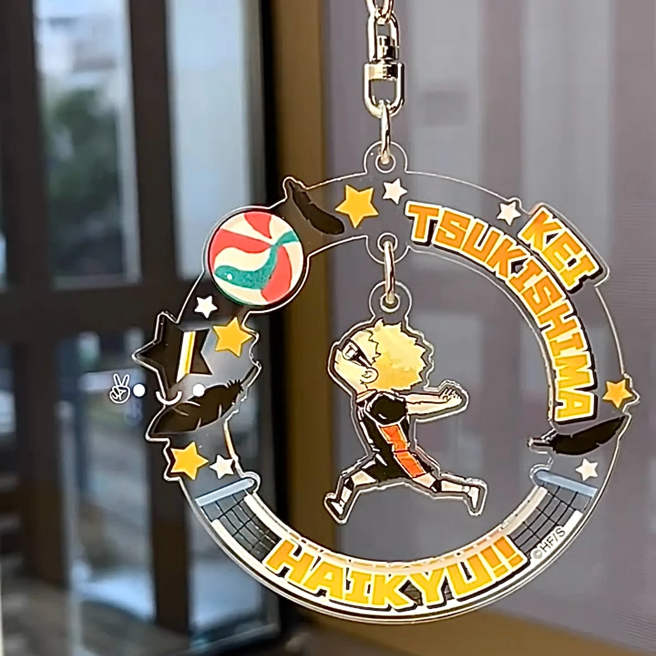 

Anime Haikyuu!! Kei Tsukishima Cosplay Acrylic Keychain Creativity Rocking Pendant Cartoon Bag Decoration Birthday Xmas Gift