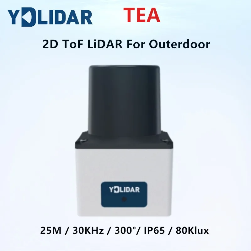 YDLIDAR TEA Laser Scanner 25m 300 ° 30Khz 80KLUX TOF LIDAR sensor outdoor robot, AGV navigation obstacle avoidance