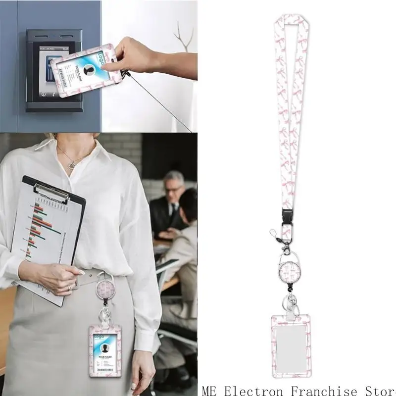 حامل بطاقة شارة الحبل القابلة للسحب T5EA مع مقطع بكرة قابلة للسحب