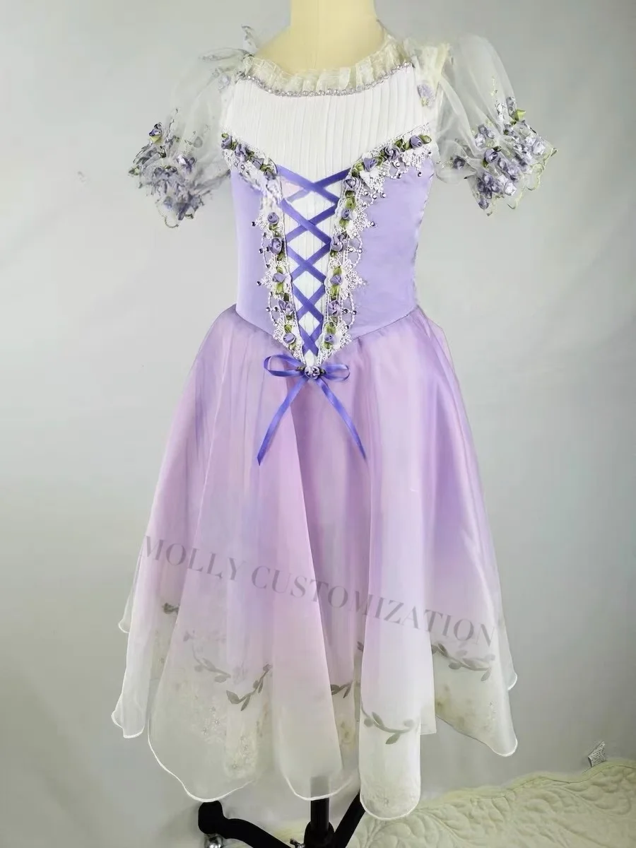 New design Coppelia Ballet Unstoppable Daughter variation purple gradient diamond skirt competition skirt for adults and childre