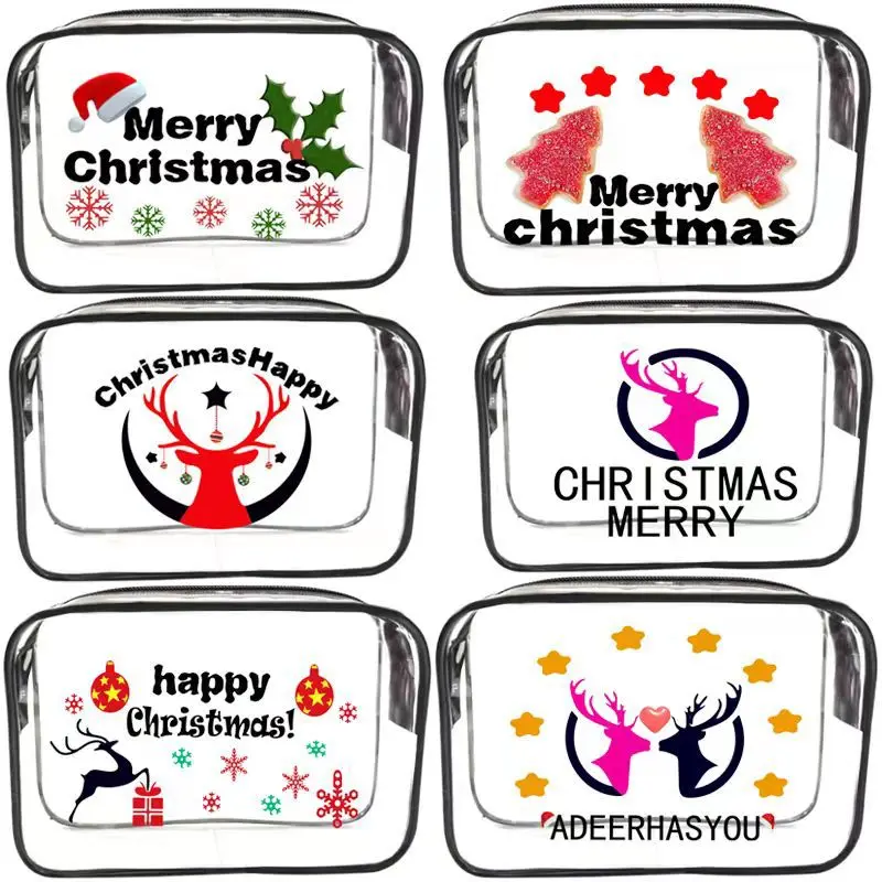 

Transparent PVC Cosmetic Bag Large Capacity Storage Bag for Travel Urban Minimalist Style makeup bag pouch bags for women