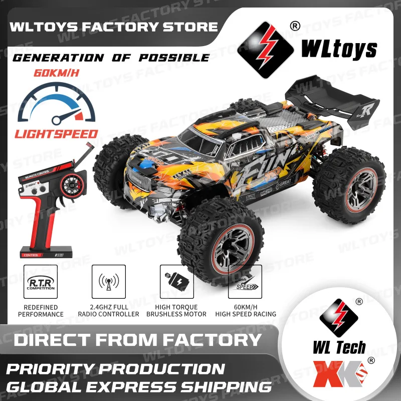 184008-B Weili 1:18 Three-In-One 2.4g Brushless Electric Rc Remote Control Four-Wheel Drive Bicycle Metal Shock Absorber Toy Car