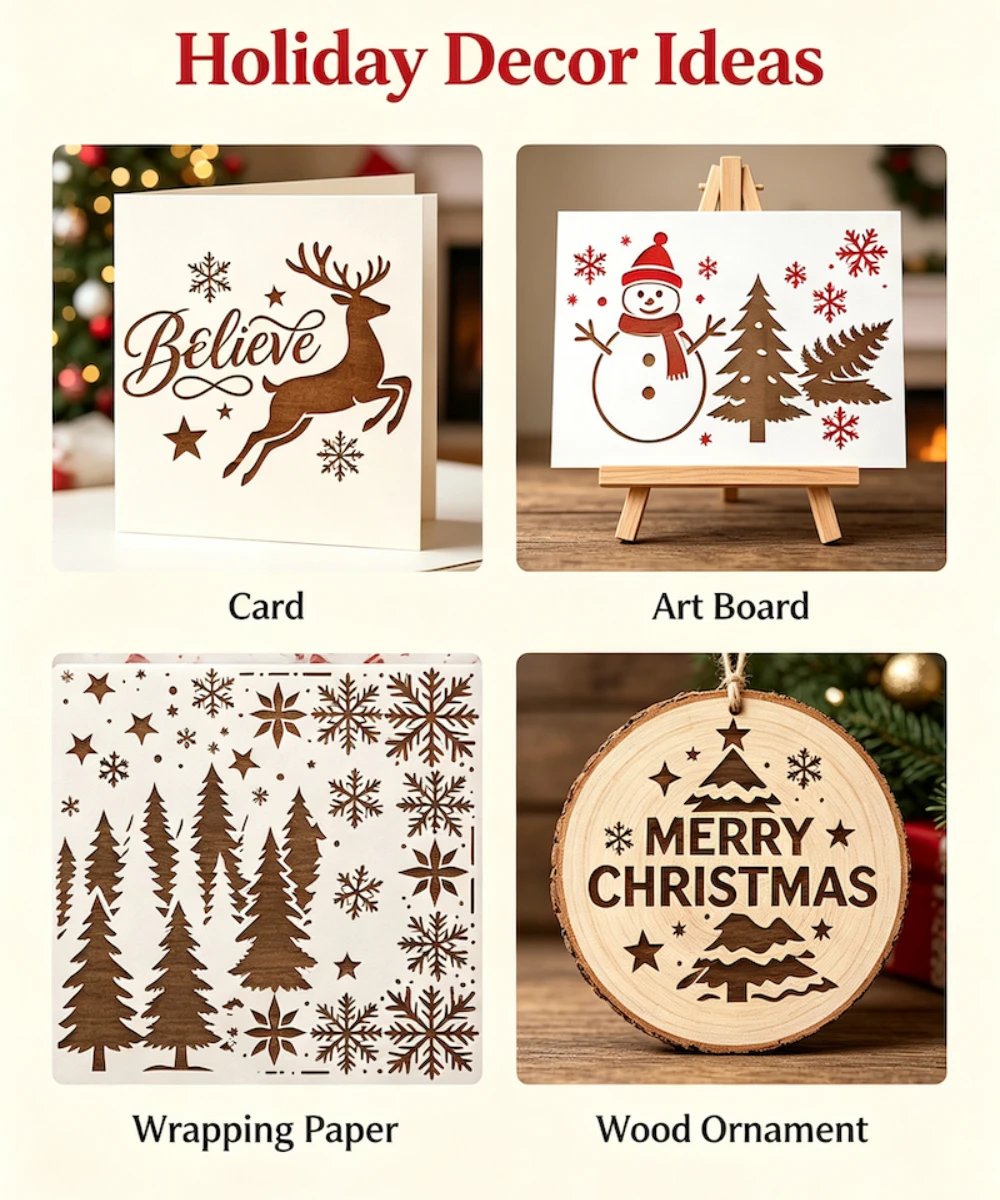 Set Stensil Seni Berlubang unt - Art And Craft For Xmas ulasan dan harga