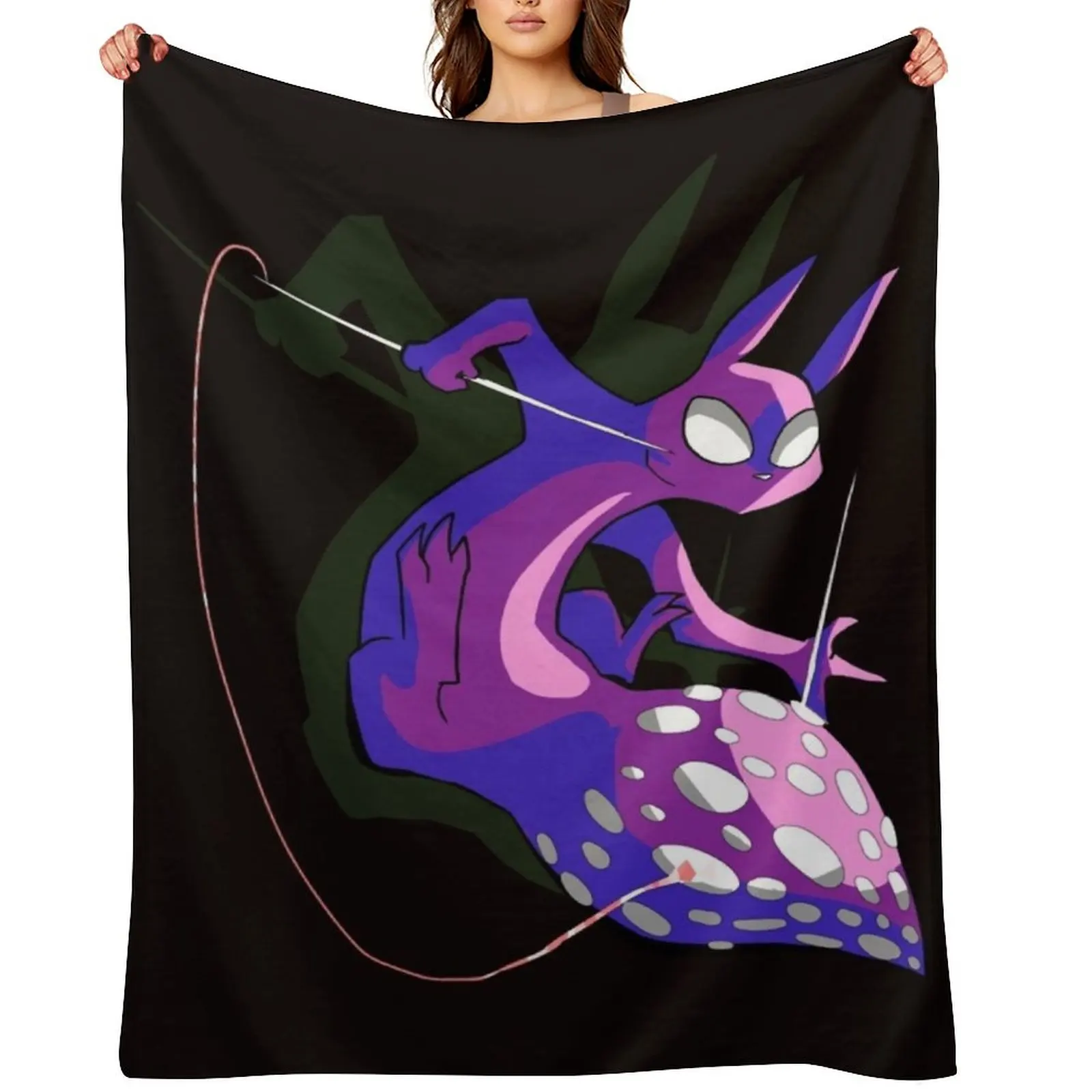 Rain World Downpour Slugcat Spearmaster Throw Blanket Luxury Furry Sofas Softest Blankets