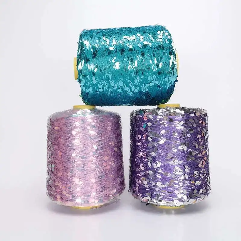 Специальная шерстяная пряжа для куртки, 1000 г/1 шт., ведро с блестками и каплями воды, пряжа с подсолнухом, тканая юбка своими руками, бисер, ювелирные изделия, нить для вязания крючком
