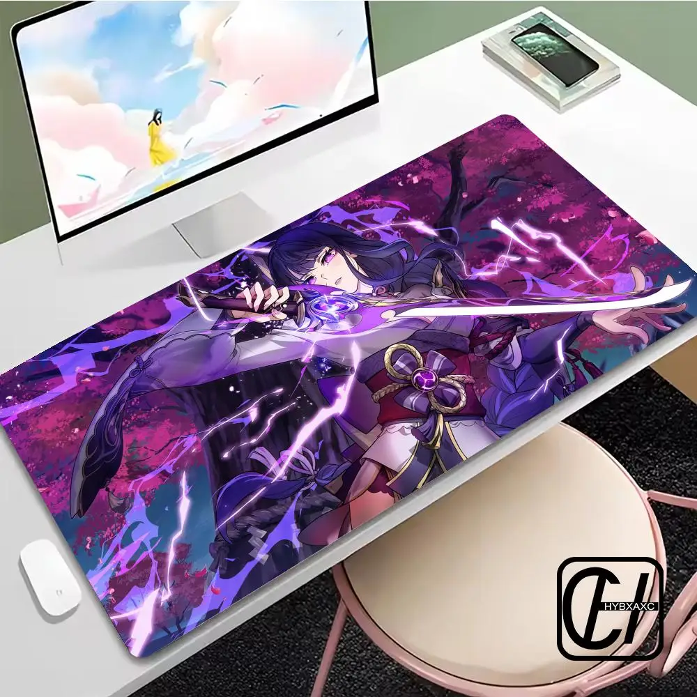 Raiden Shogun Mouse Pad Mouse Pad Desk Mouse Pad Cute HD Desk Pad Extended Gaming Keyboard Mats Large XXL Gamer Mousepad 90x40